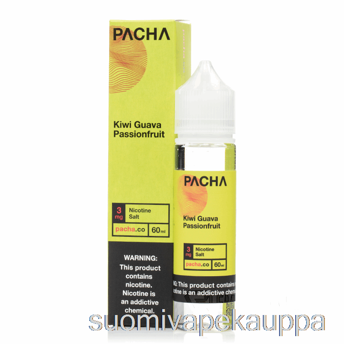 Vape Suomi Kiivi Guava Passionhedelmä - Pacha - 60ml 3mg